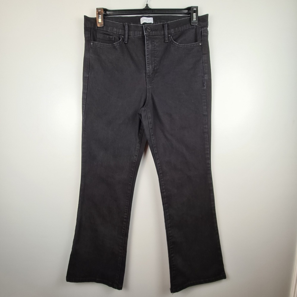 Jessica Simpson Women's Mid Rise Boot Cut Jeans Black Size 12/31 Flare Denim